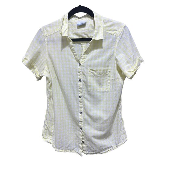 Columbia Shirt Top Blouse Womens M Outdoors Pastel Spring Vacation Western - Picture 1 of 9